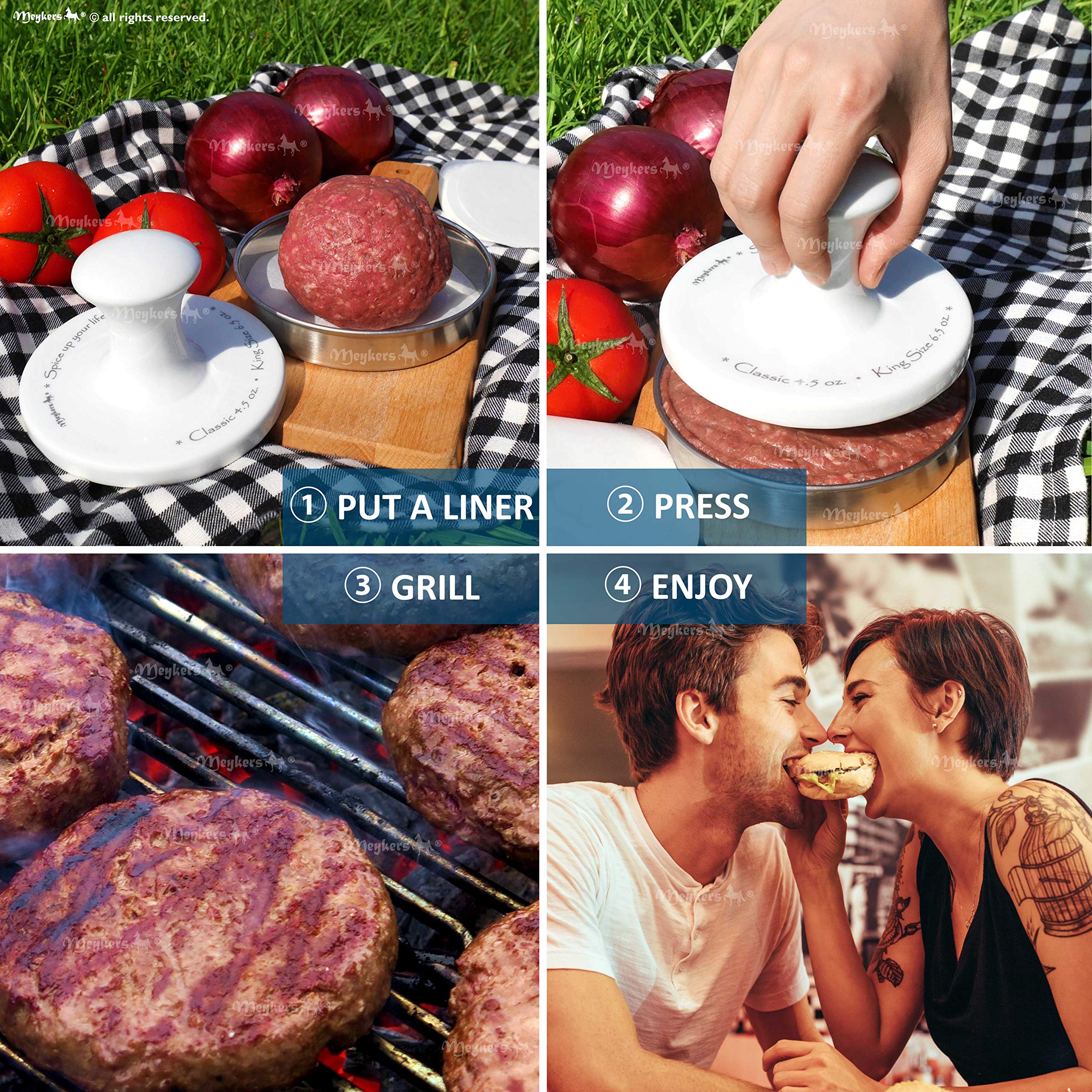 Meykers patty papers enable freezing and organized storage of patties