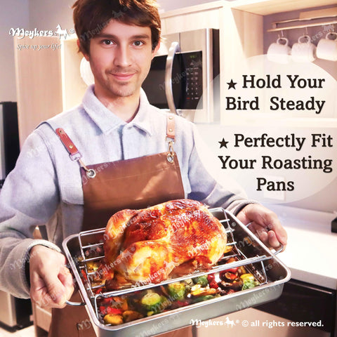 Meykers stainless steel rack is dishwasher safe for easy cleanup