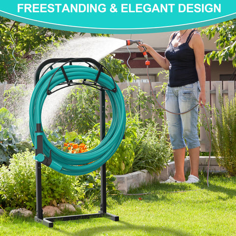 Meykwod garden hose holder in use in a yard for easy access.