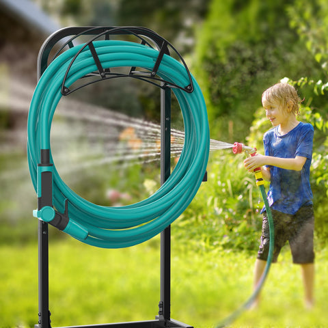 Meykwod outdoor hose holder with all hardware for quick assembly.