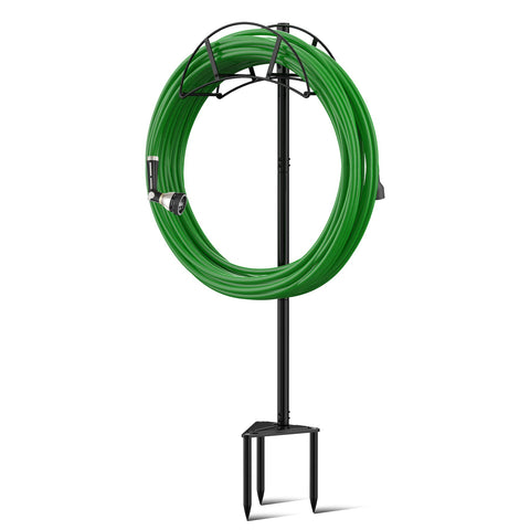 Meykwod garden hose stand with galvanized fittings resists rust in all weather.