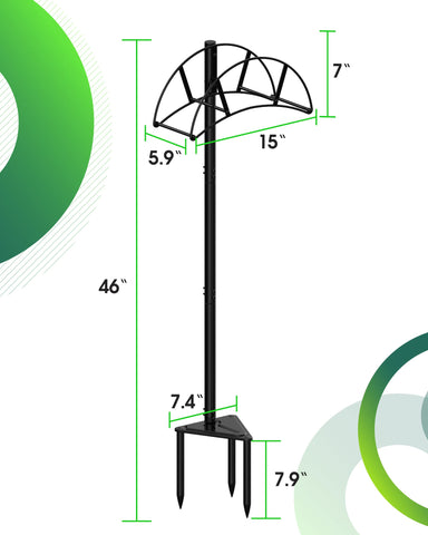 Meykwod hose stand metal structure demonstrates durable outdoor construction.