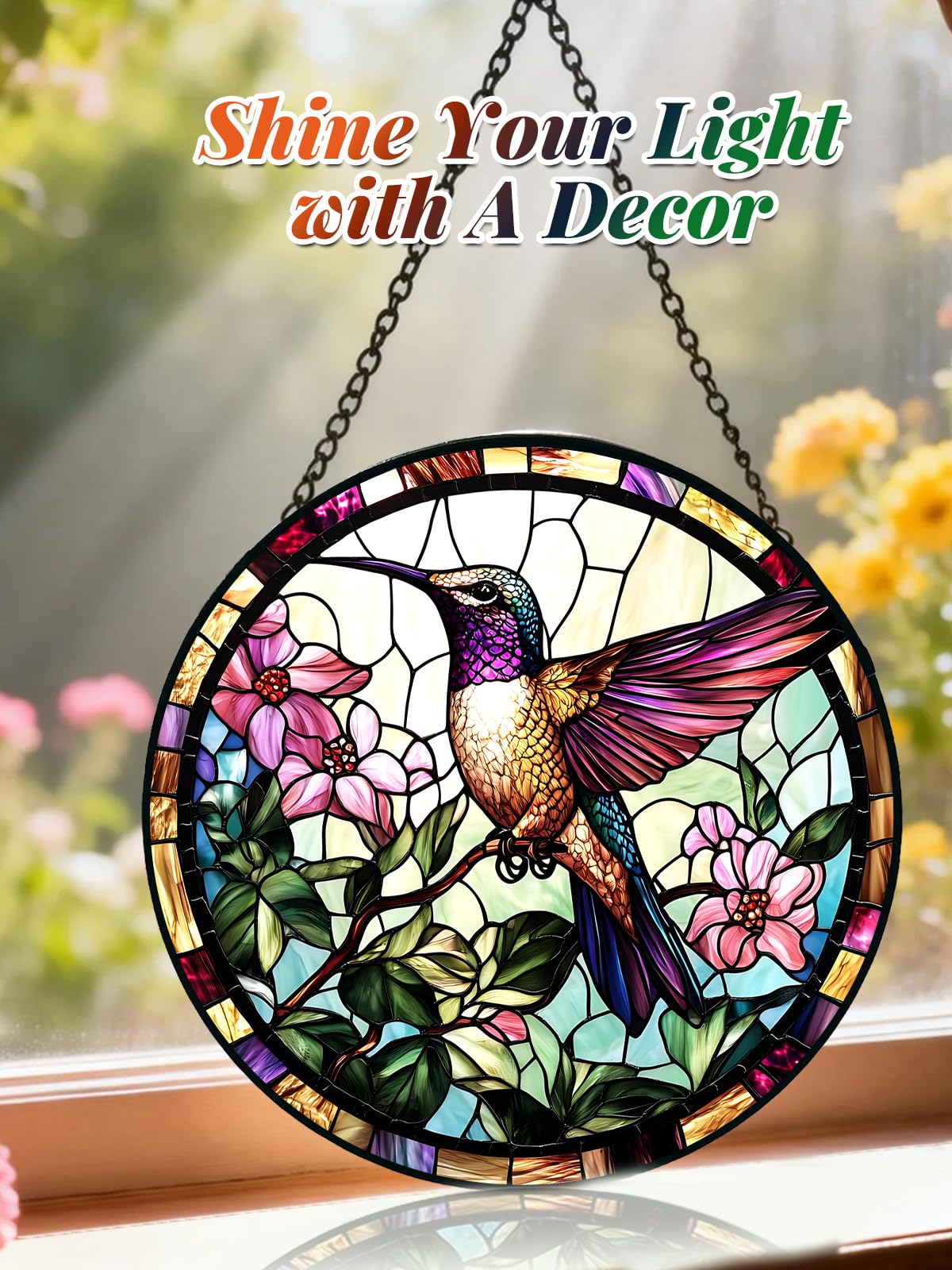 Meyocky hummingbird suncatcher door decor brightens entryways and patios