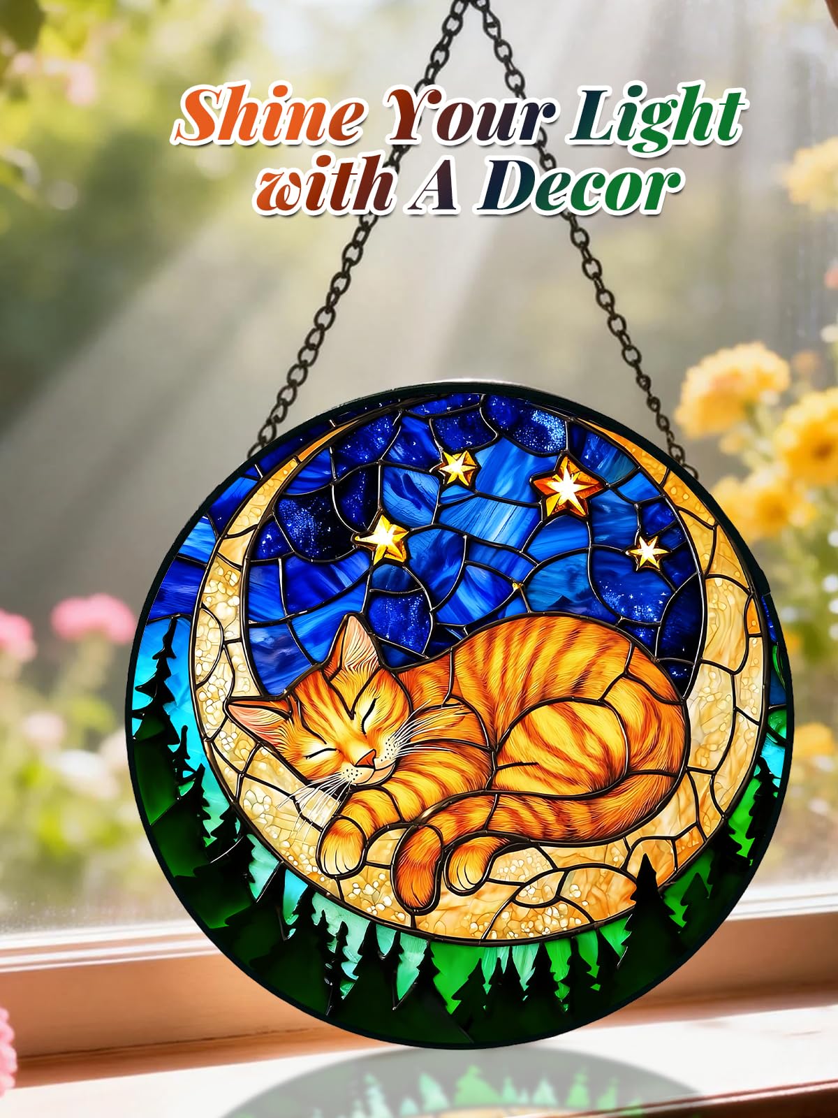 Meyocky outdoor garden hanging suncatcher adds color to spaces.