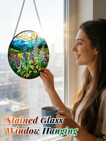 Meyocky valley sunrise suncatcher adds warm hues to your porch.