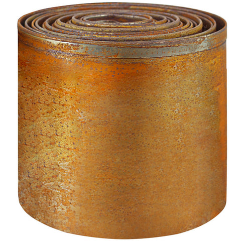 Meyoppm corten steel garden edging with roll edge ready for durable borders.