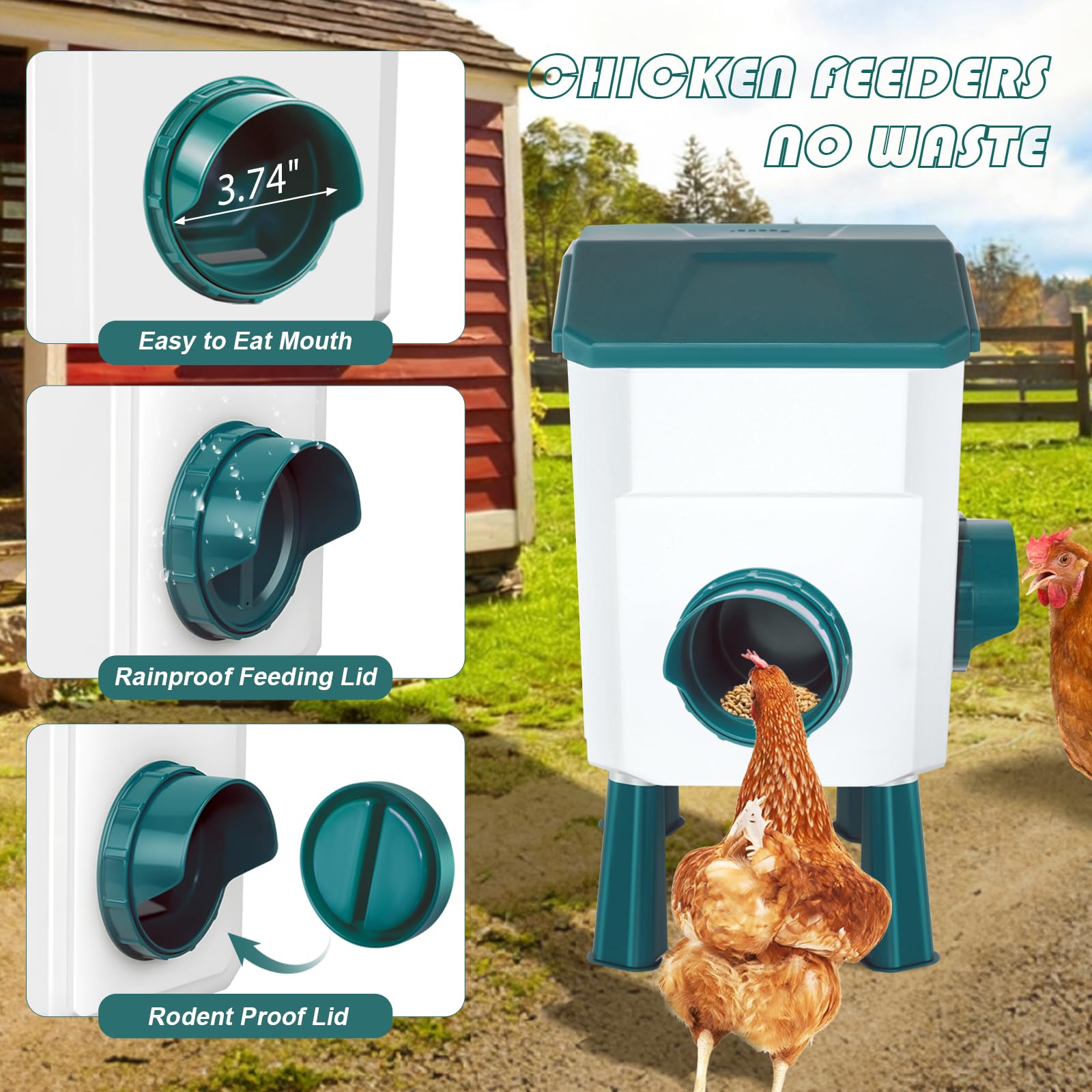 Meyoppm four-leg stand keeps the feeder stable during use