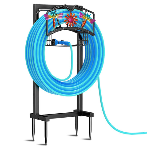 MeyRolizn garden hose holder front view for stable outdoor organization