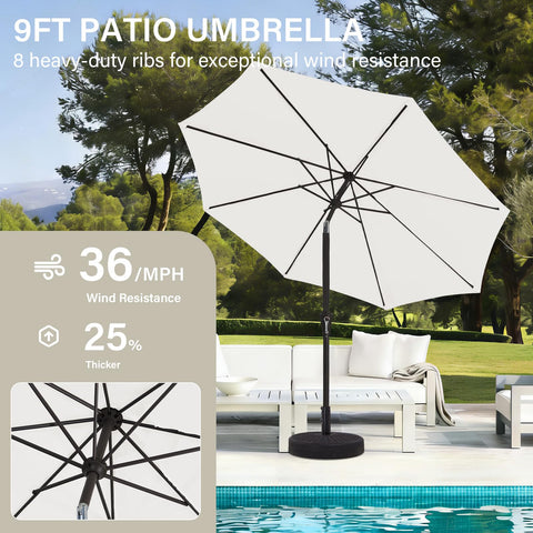 MEWAY vented canopy promotes airflow for steadier shade in breezy conditions.
