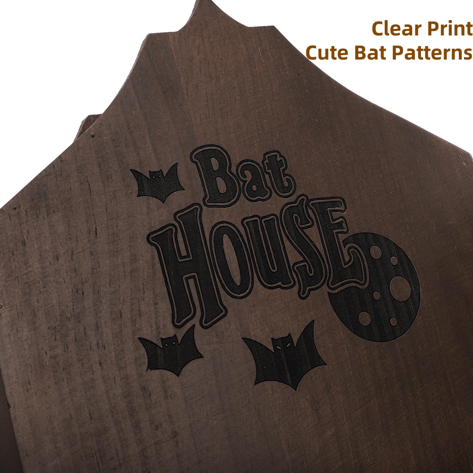 Mezchi bat house natural pine wood texture blends with outdoors.