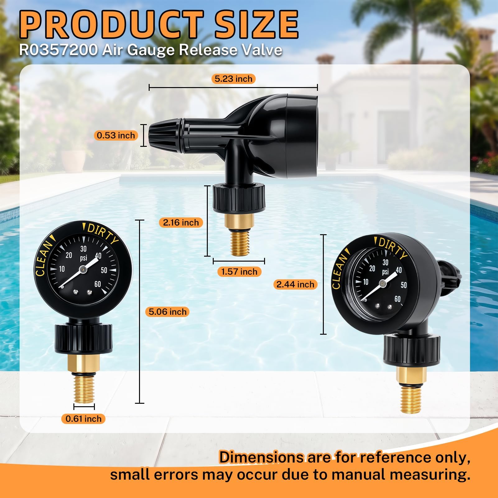 Mezvion air gauge release valve close-up showing built-in pressure gauge.