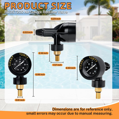 Mezvion air gauge release valve close-up showing built-in pressure gauge.