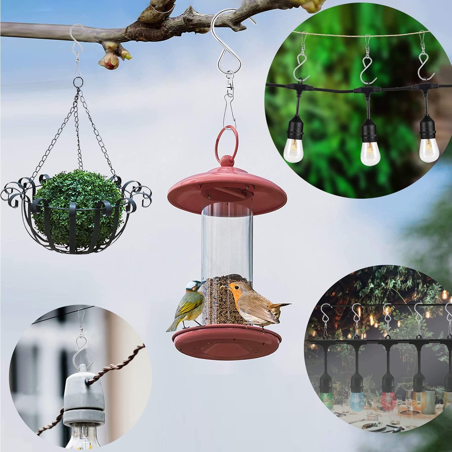MFDSJ 360-degree rotation windsock clip enables dynamic decor display