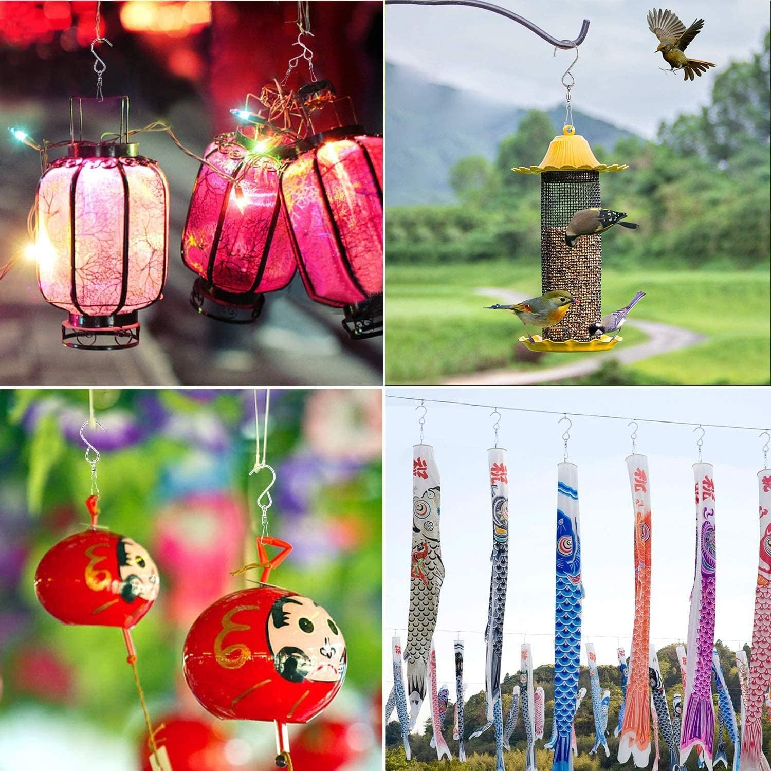MFDSJ bird feeder hanging clip supports easy, secure outdoor displays