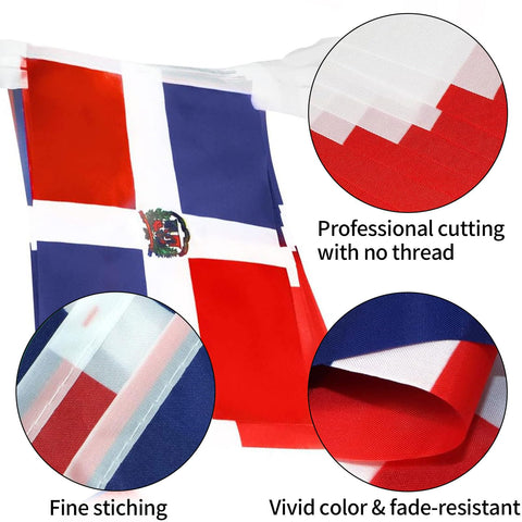 Mflagperft Dominica flags with vivid colors enhancing festivals and classrooms.