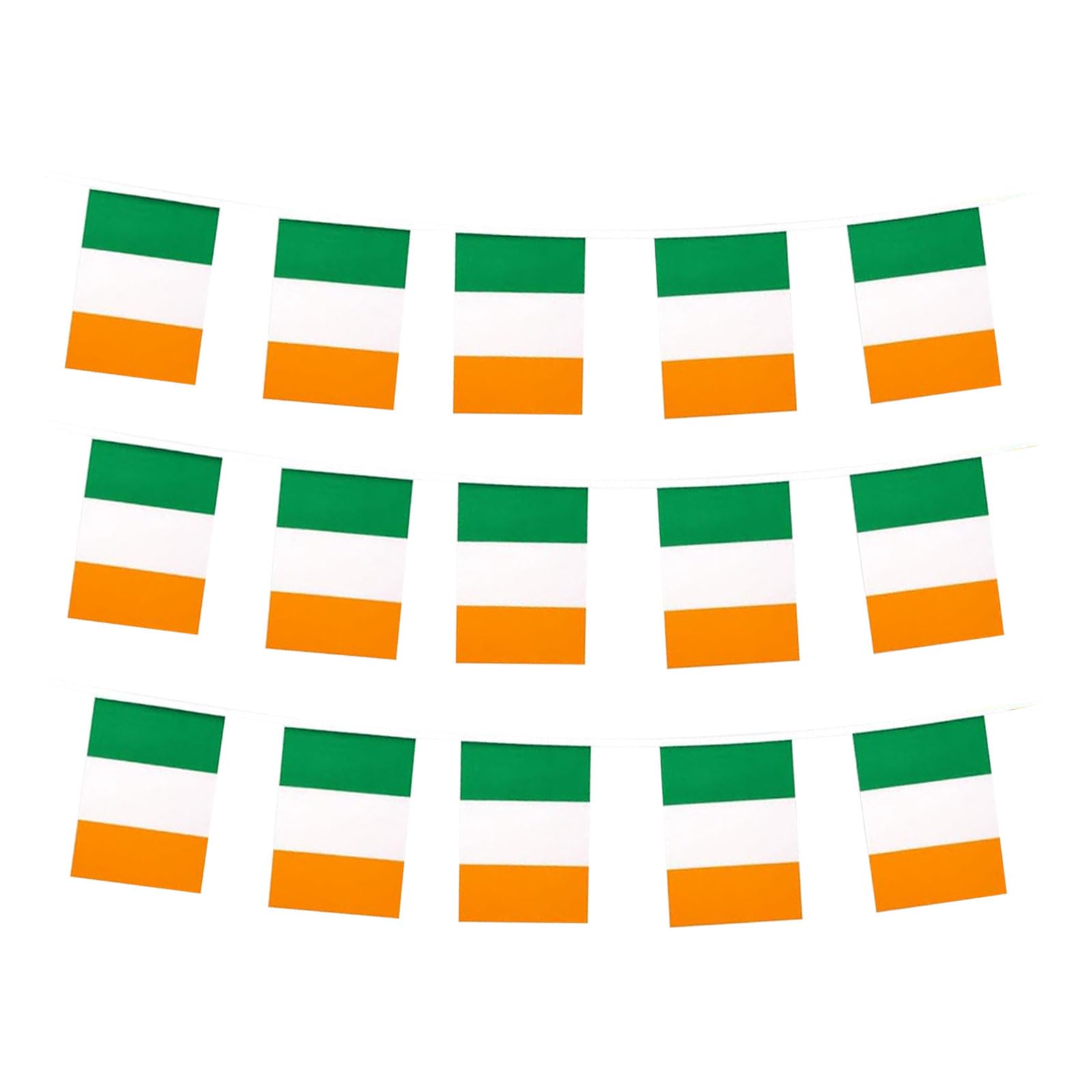 MFLAGPERFT Ireland flag banner with 30 flags for festive outdoor display.