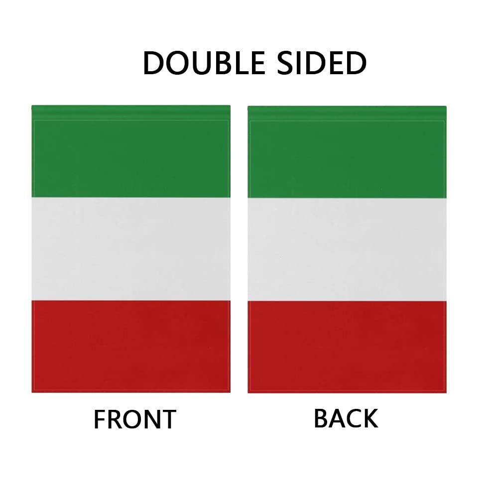 Closeup shows stitching and vibrant colors on the mflagperft Italy flag.