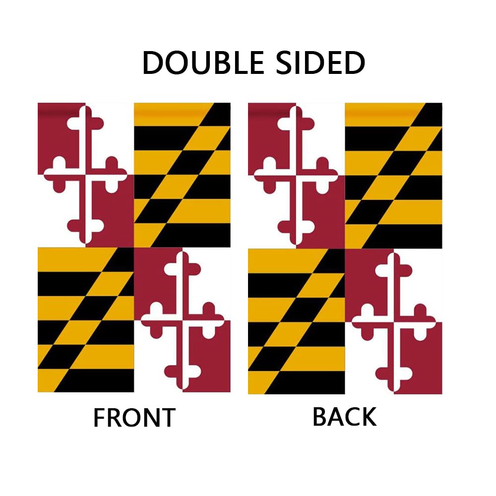 mflagperft Maryland flag close-up print highlights vivid colors for porch and garden spaces