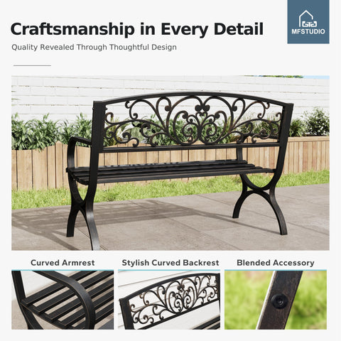 MFSTUDIO cast iron frame delivers durable, weather-resistant construction.