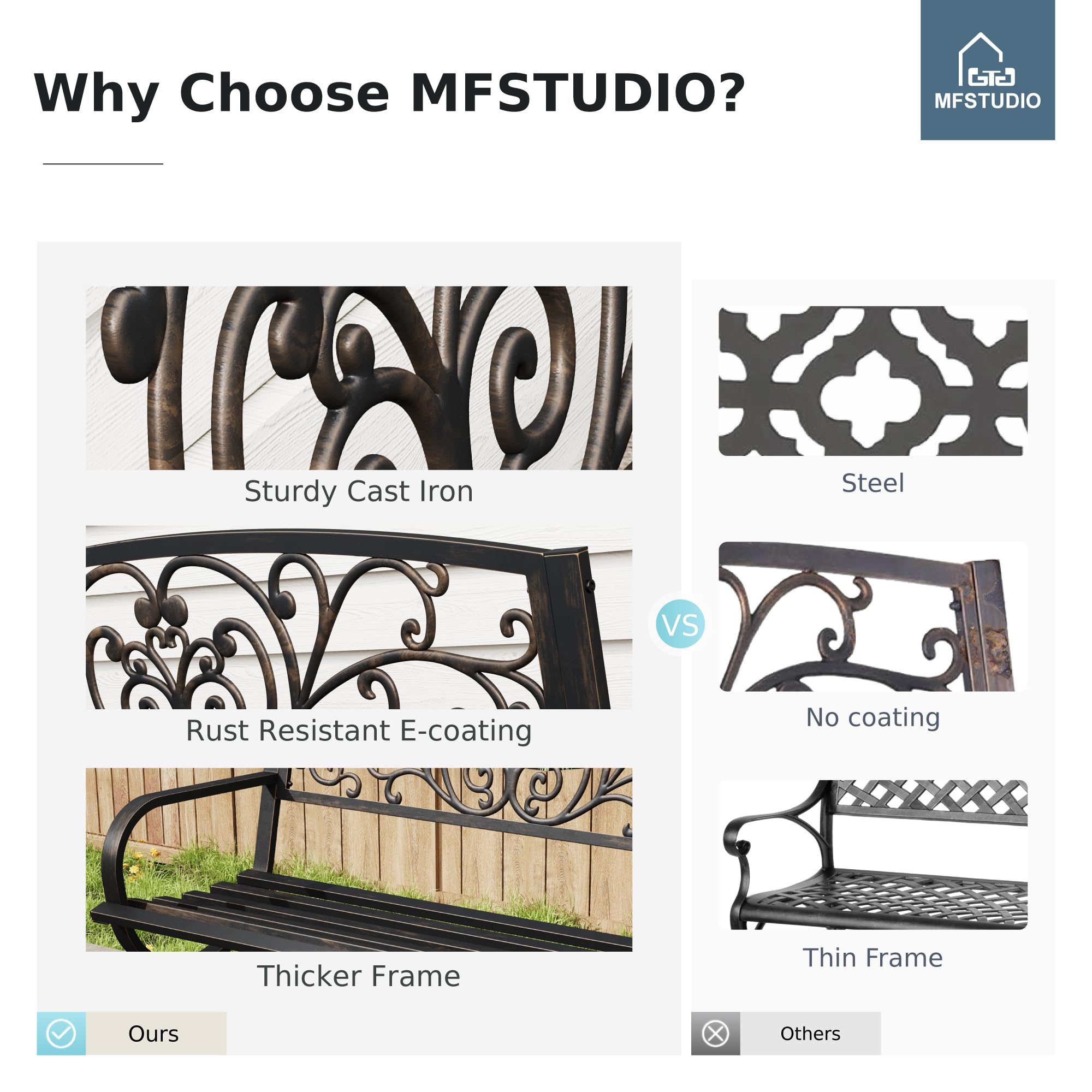 MFSTUDIO slightly sloped backrest and curved arms enhance comfort.