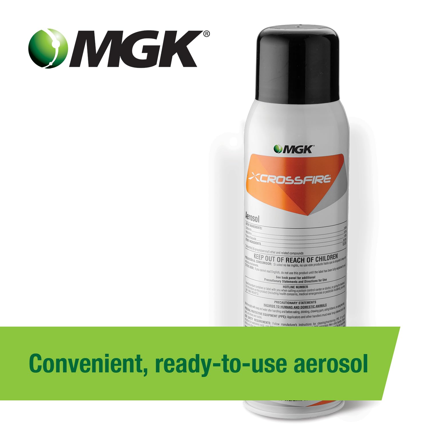 MGK Crossfire Aerosol spray action targets bed bugs on linens and furniture
