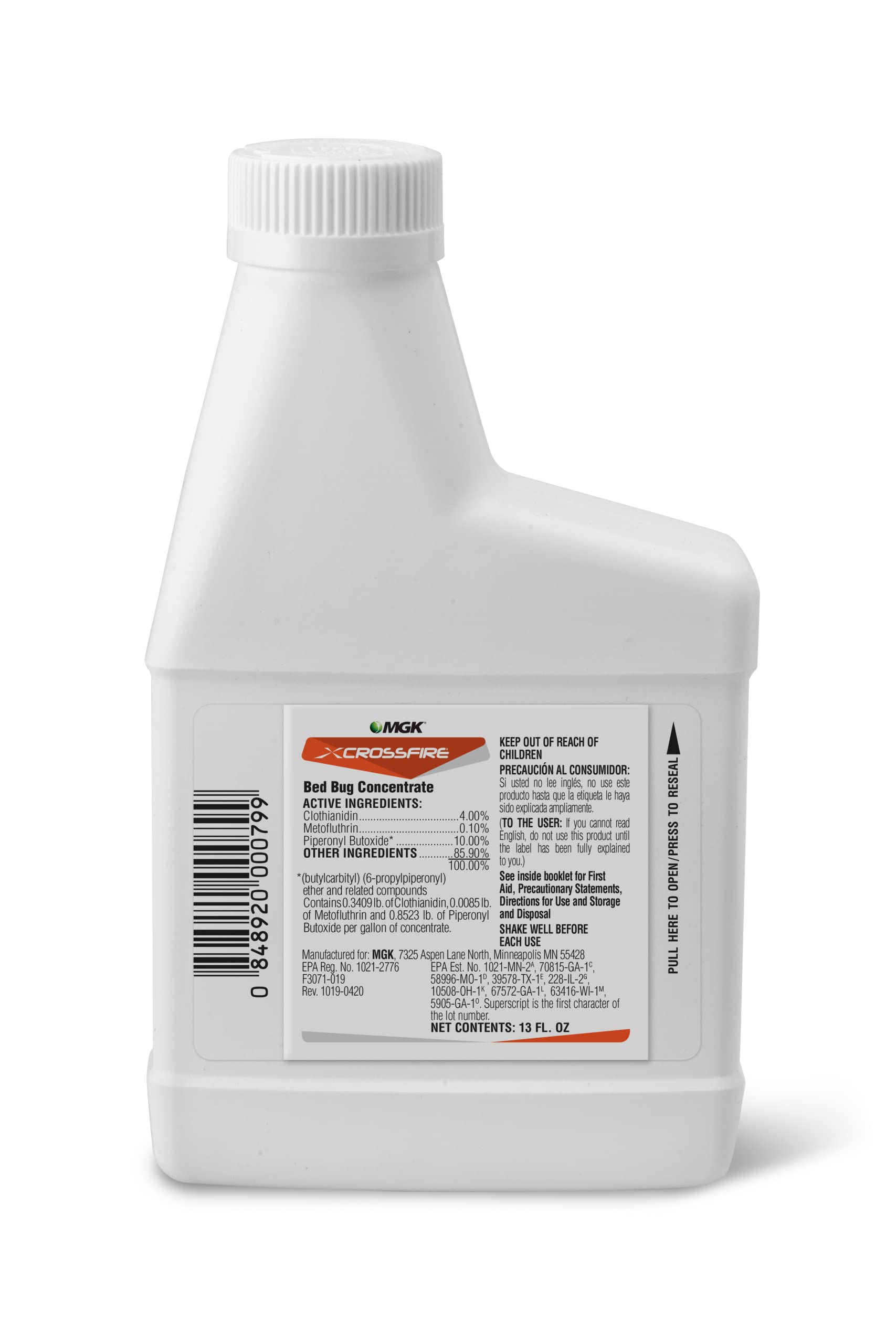 MGK Crossfire bottle for bed bug treatment in homes