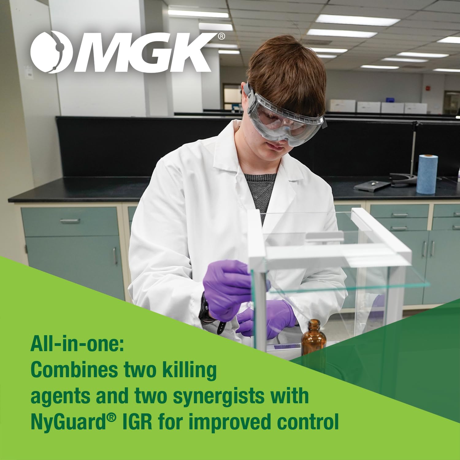 NyGuard IGR with other actives in MGK Shockwave 1 for growth inhibition.