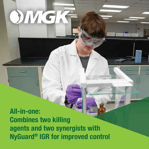 NyGuard IGR with other actives in MGK Shockwave 1 for growth inhibition.