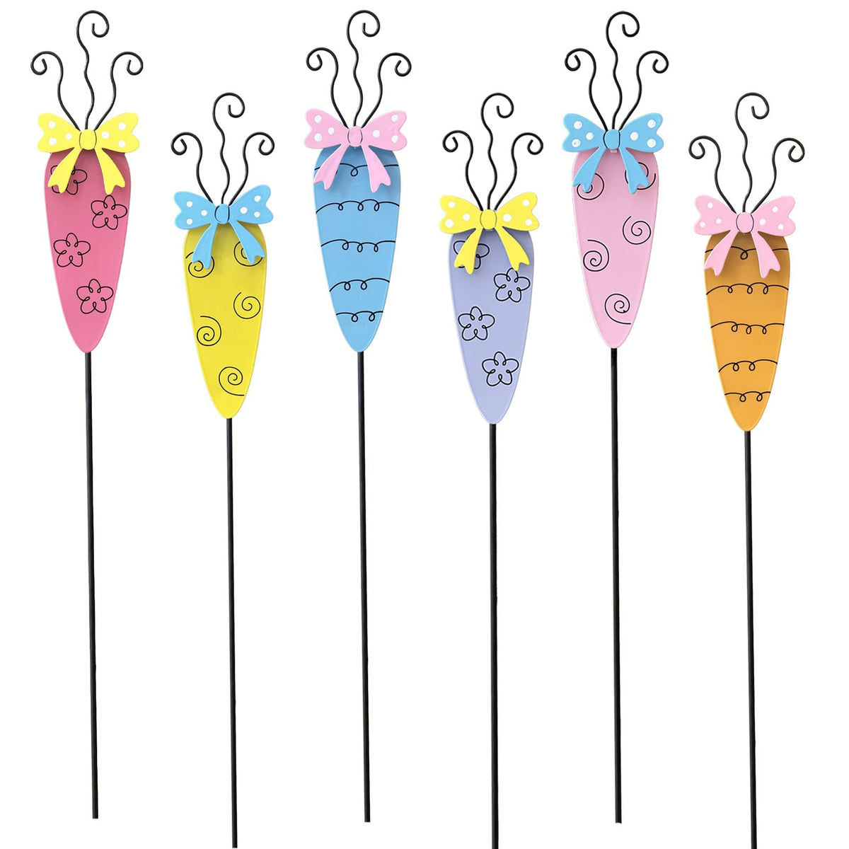 MGSYPHOME Easter carrot stake bright lawn decor for welcoming garden paths