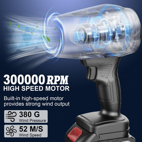 MGYM 300000RPM brushless motor delivers efficient airflow.