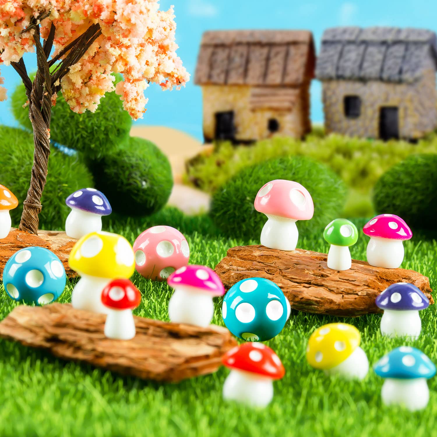 MGZTTHW bright colored mushrooms are reusable decor for crafts