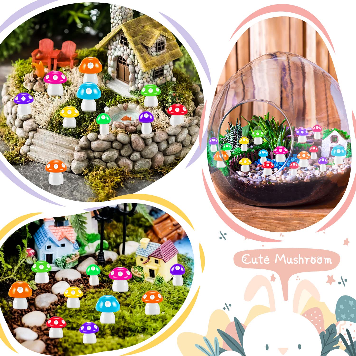 MGZTTHW fairy garden mushrooms in a gift box for gifting
