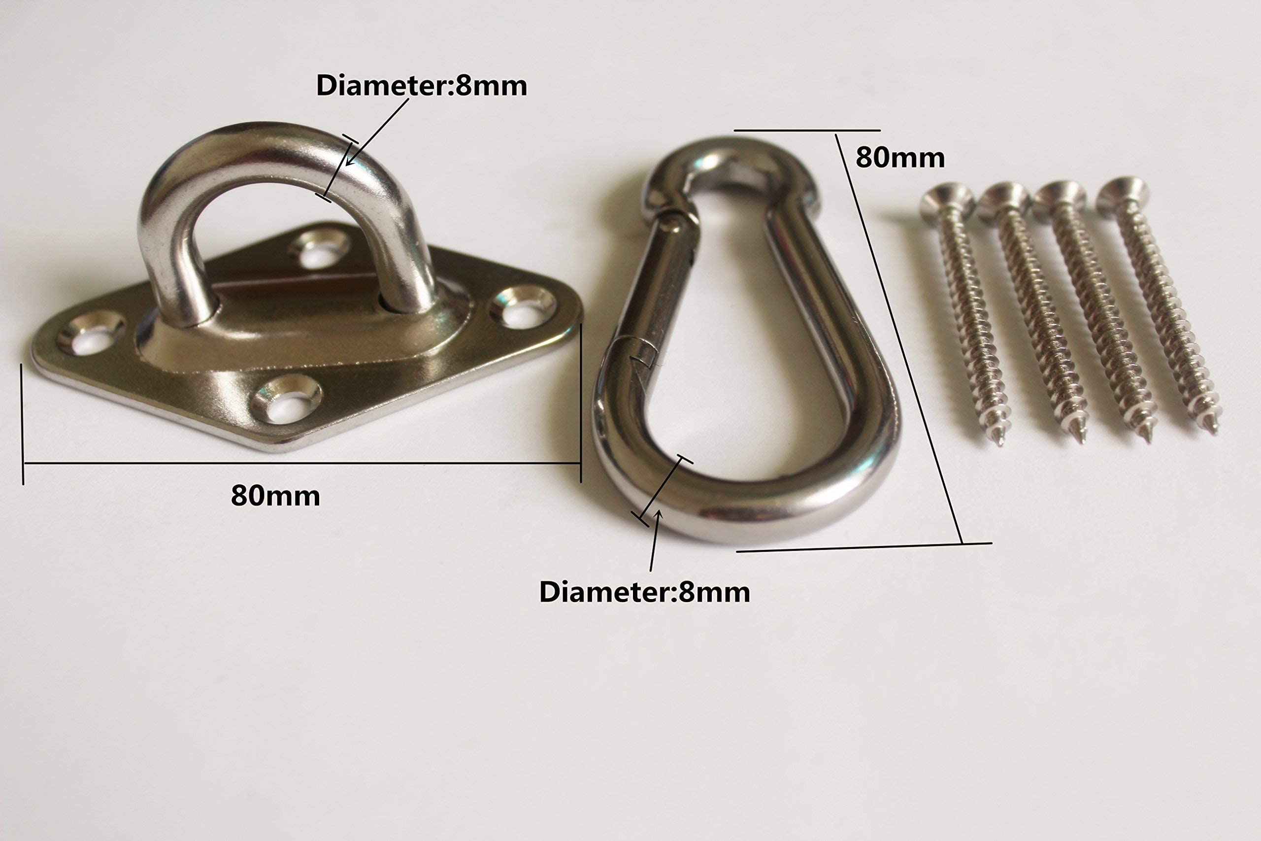MHMYDZ hammock kit carabiners offer quick, reliable attachment for swings.