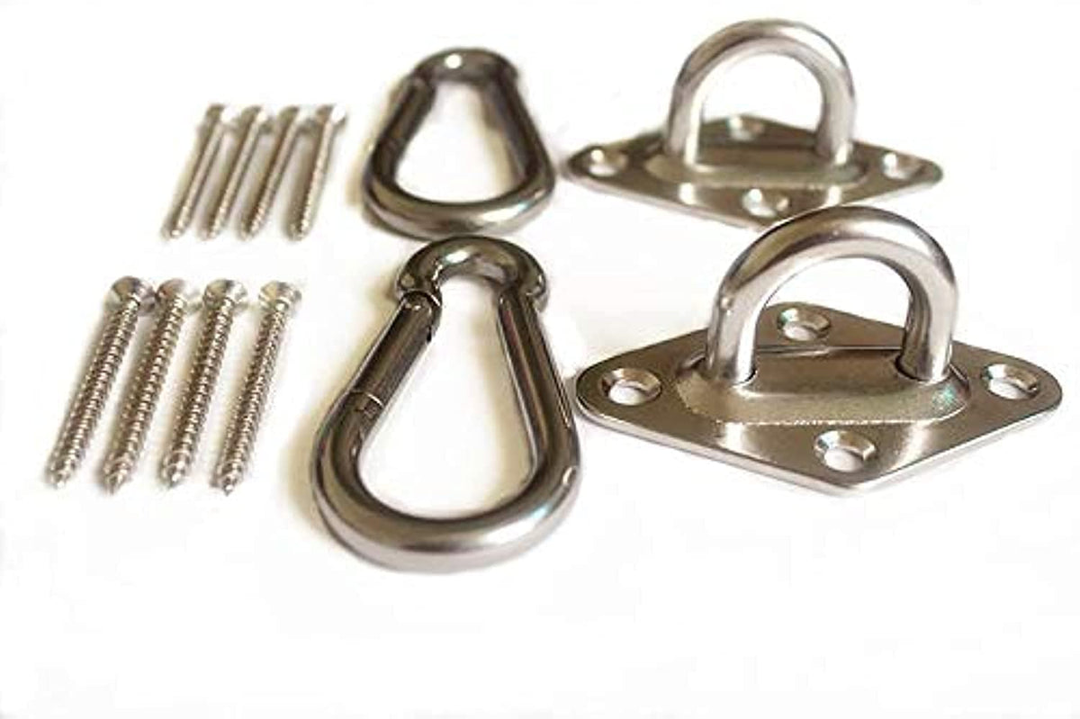 MHMYDZ hammock kit stainless screws provide durable, secure mounting in wood.