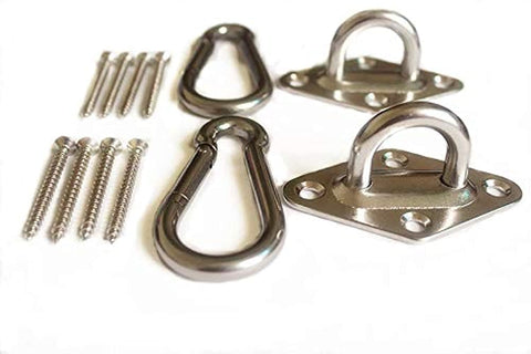 MHMYDZ hammock kit stainless screws provide durable, secure mounting in wood.