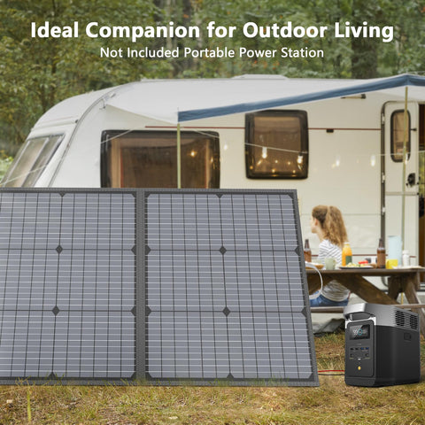 MHPOWOS 110W portable panel enables on-the-go power for laptops and devices.