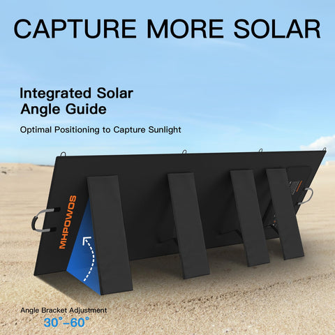 MHPOWOS 400W solar panel IP67 waterproof design withstands outdoor use.