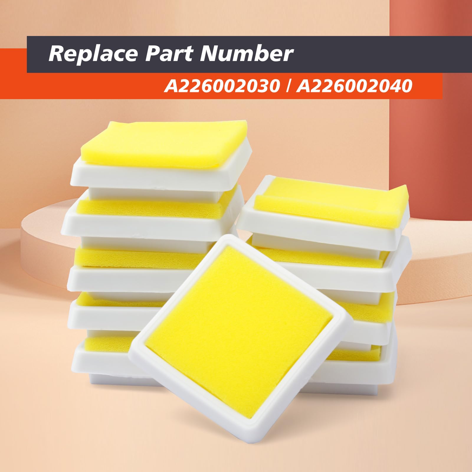 Mhrxusd SRM-2620 air filter A226002040 in view with filter media