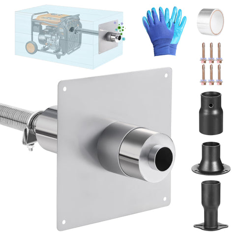 MHSLPD generator exhaust extension kit overview with a quieter outdoor setup