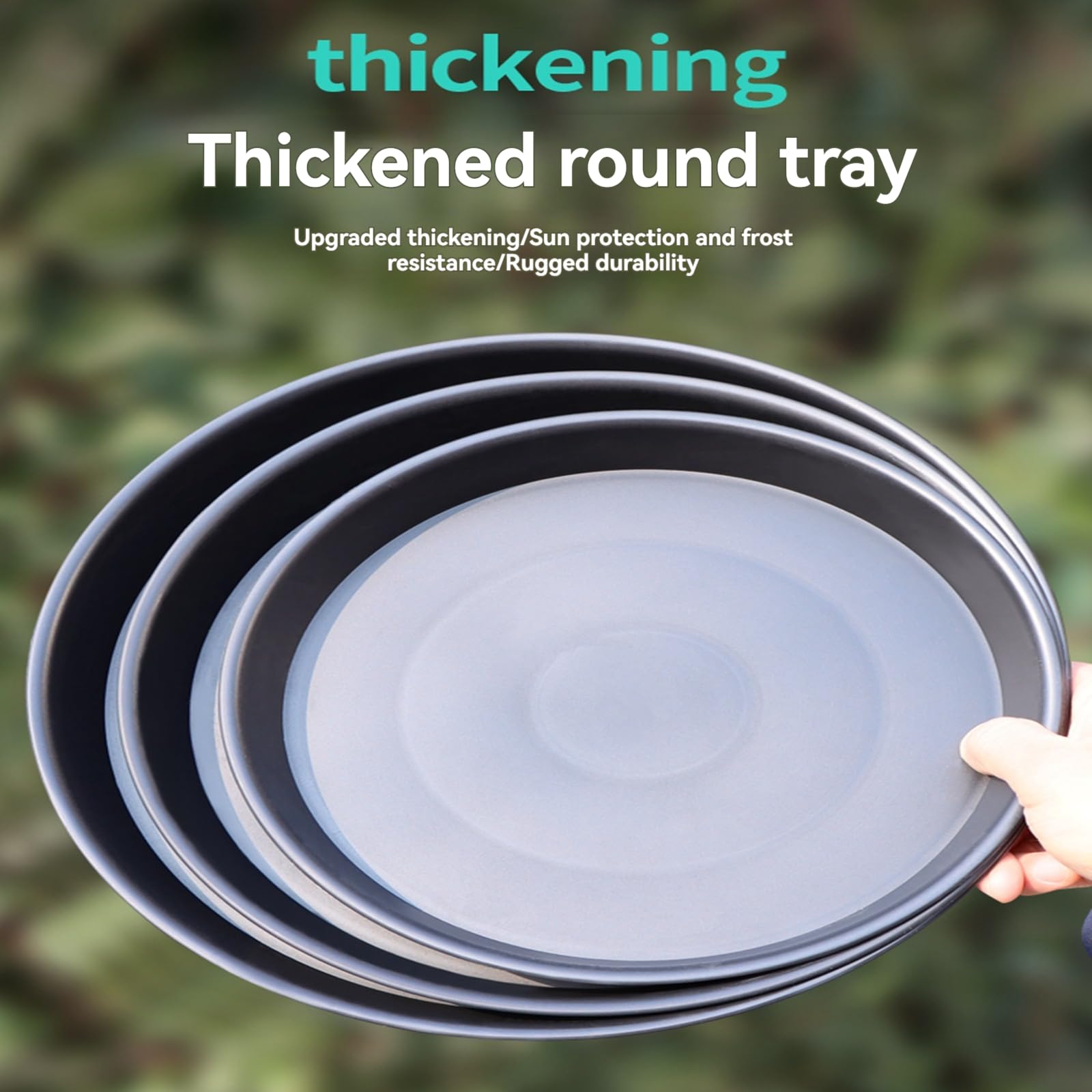MHXWNHA lightweight PP tray, easy to move with plants.