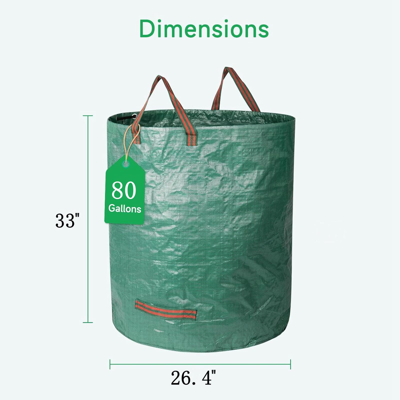 MHXWNHA yard bags with collapsible hoops provide stable open bags