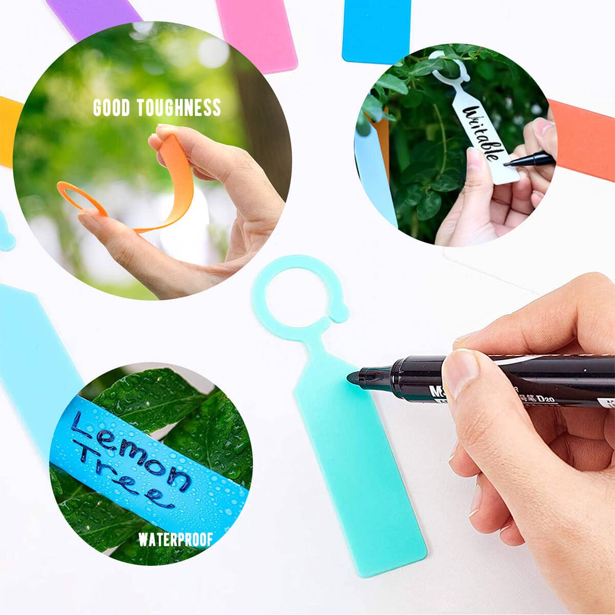 MHY 4.3-inch hanging markers provide ample writing space for plant details.