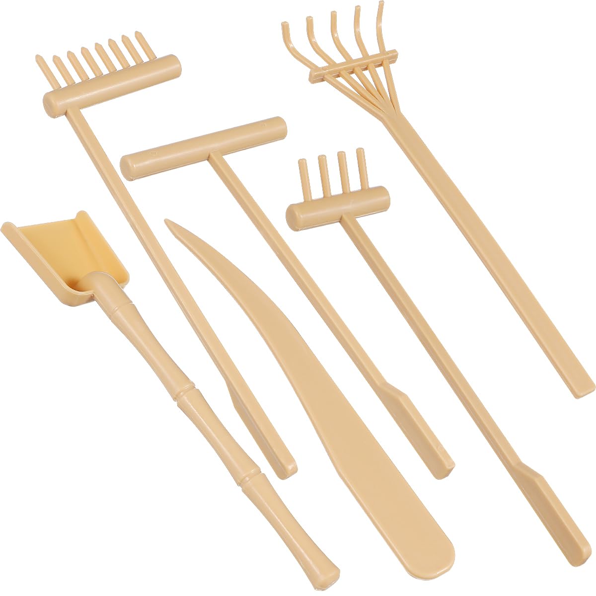 MHYGKTXRA mini zen garden rake set beige for tabletop pattern drawing.