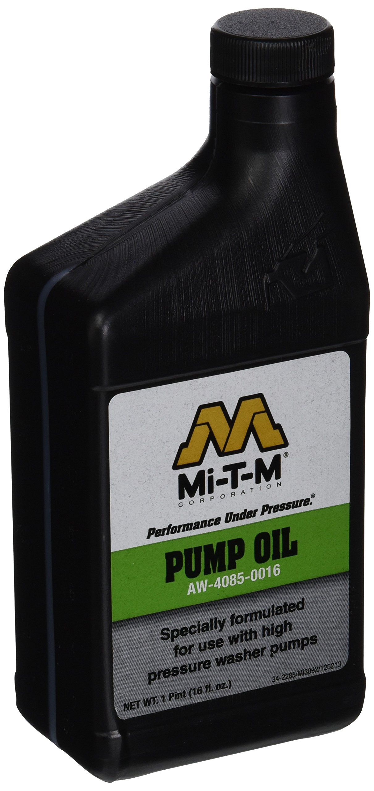 Mi-T-M pump oil bottle for pressure washers enhances smooth operation and performance.