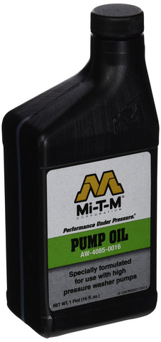 Mi-T-M pump oil bottle for pressure washers enhances smooth operation and performance.