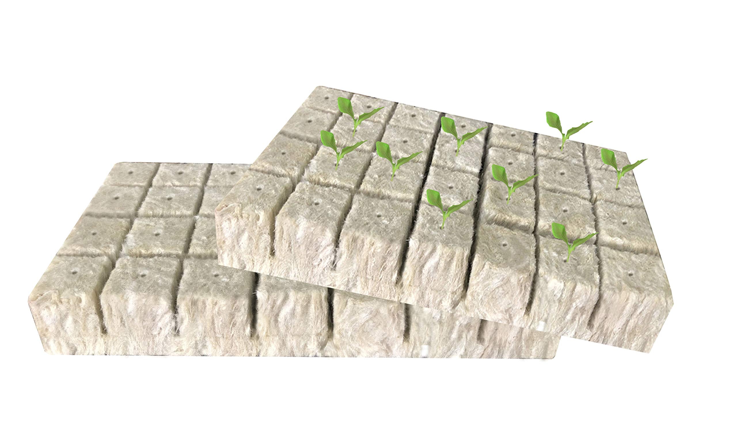 MI0512 Rockwool starter plug close up, 1.5 inch size ideal for seed germination and rooting