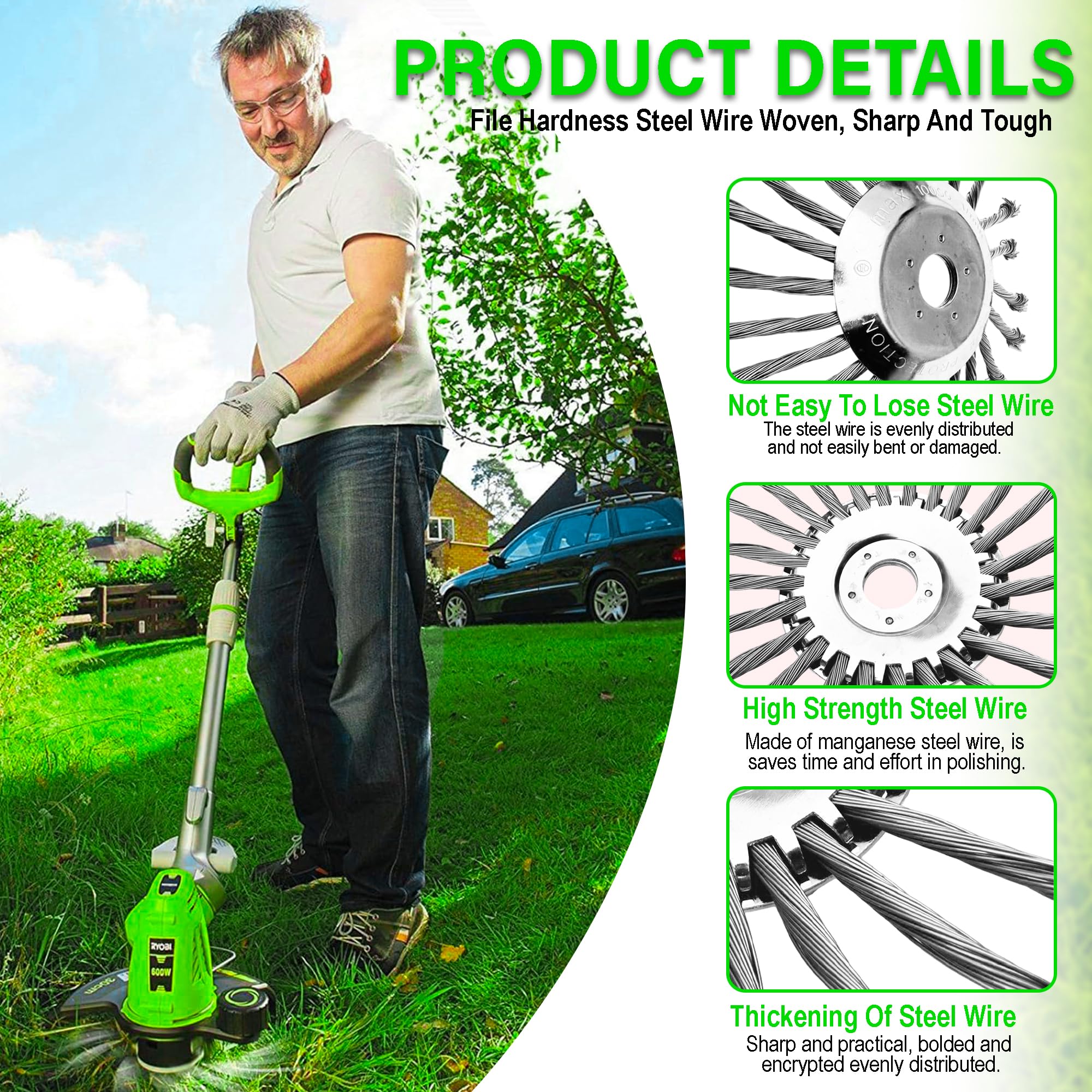 MIAN MU durable design helps tackle moss and stubborn weeds without frequent part replacements