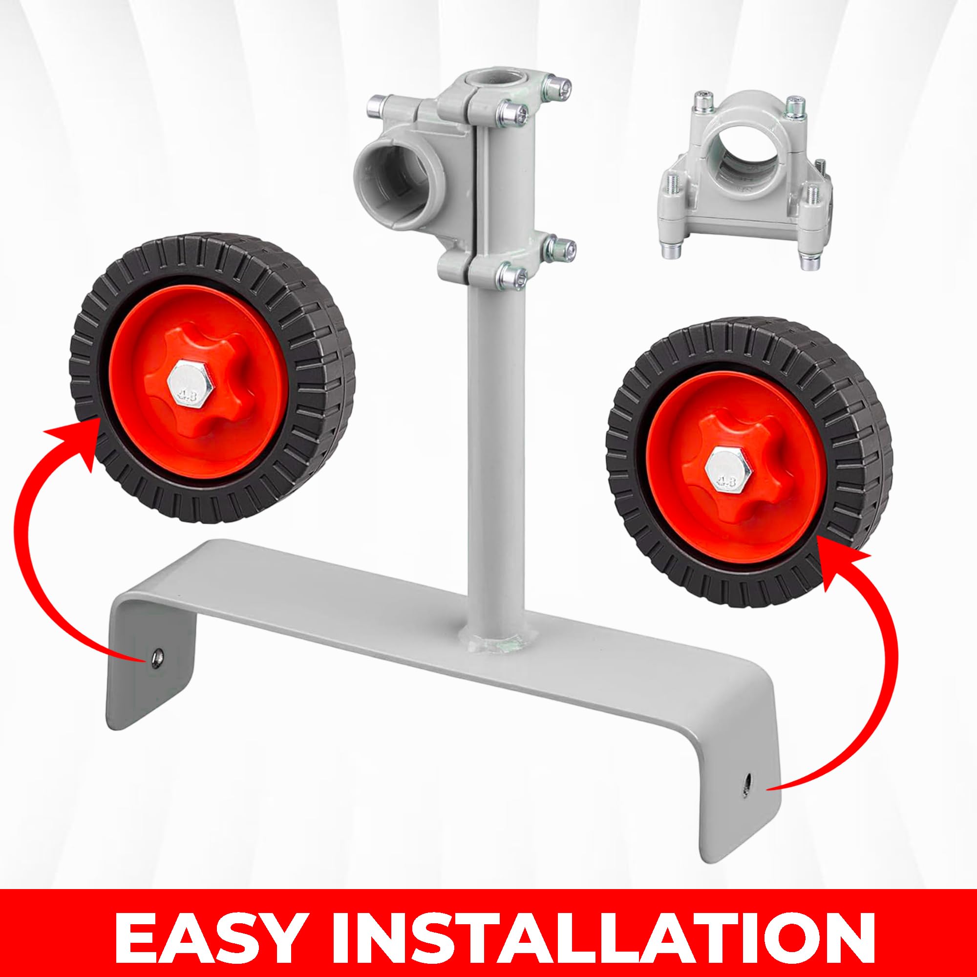 Durable MIAN MU trimmer wheel provides stable ground contact for clean cuts.