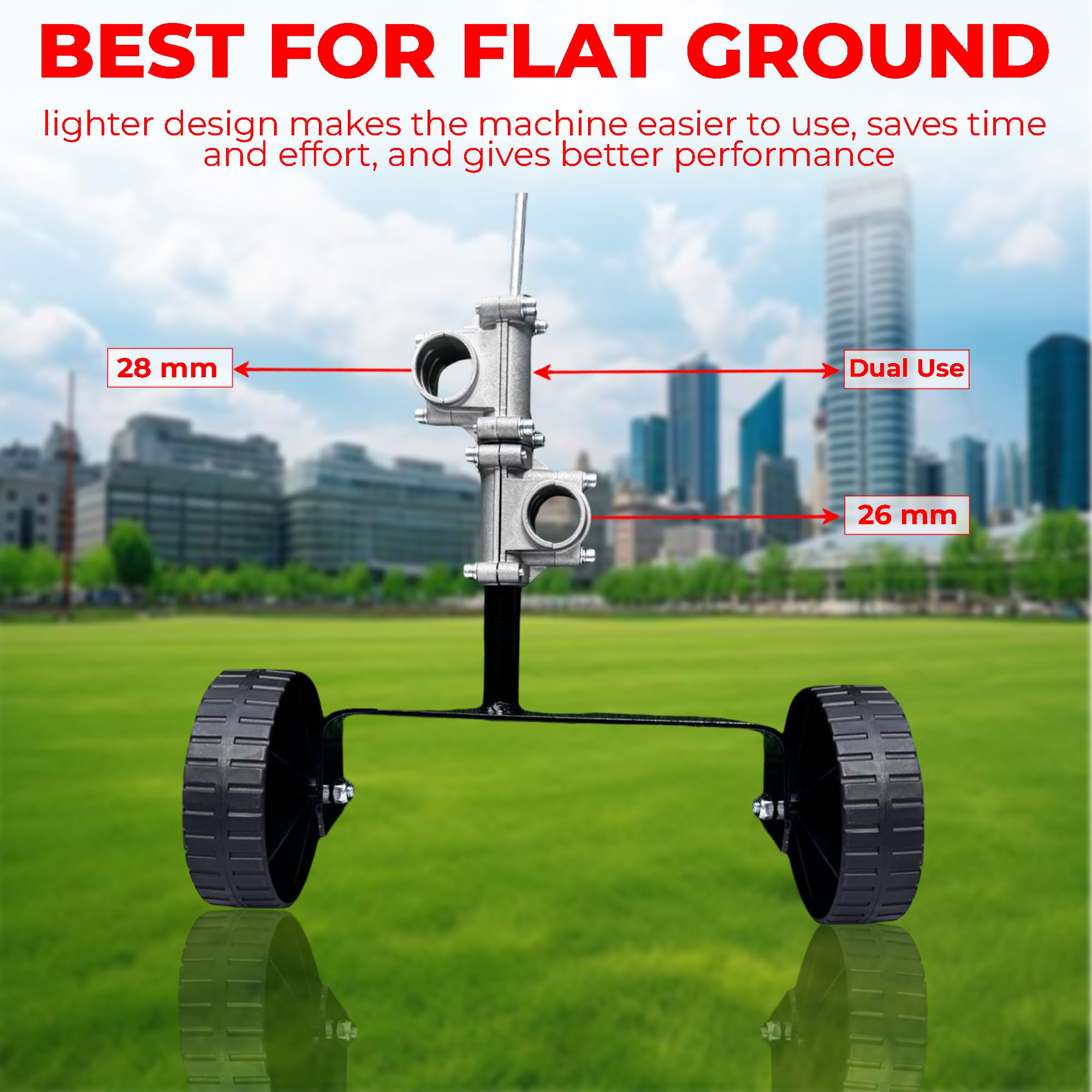 MIAN MU trimmer wheel works with multiple trimmers for yard flexibility.