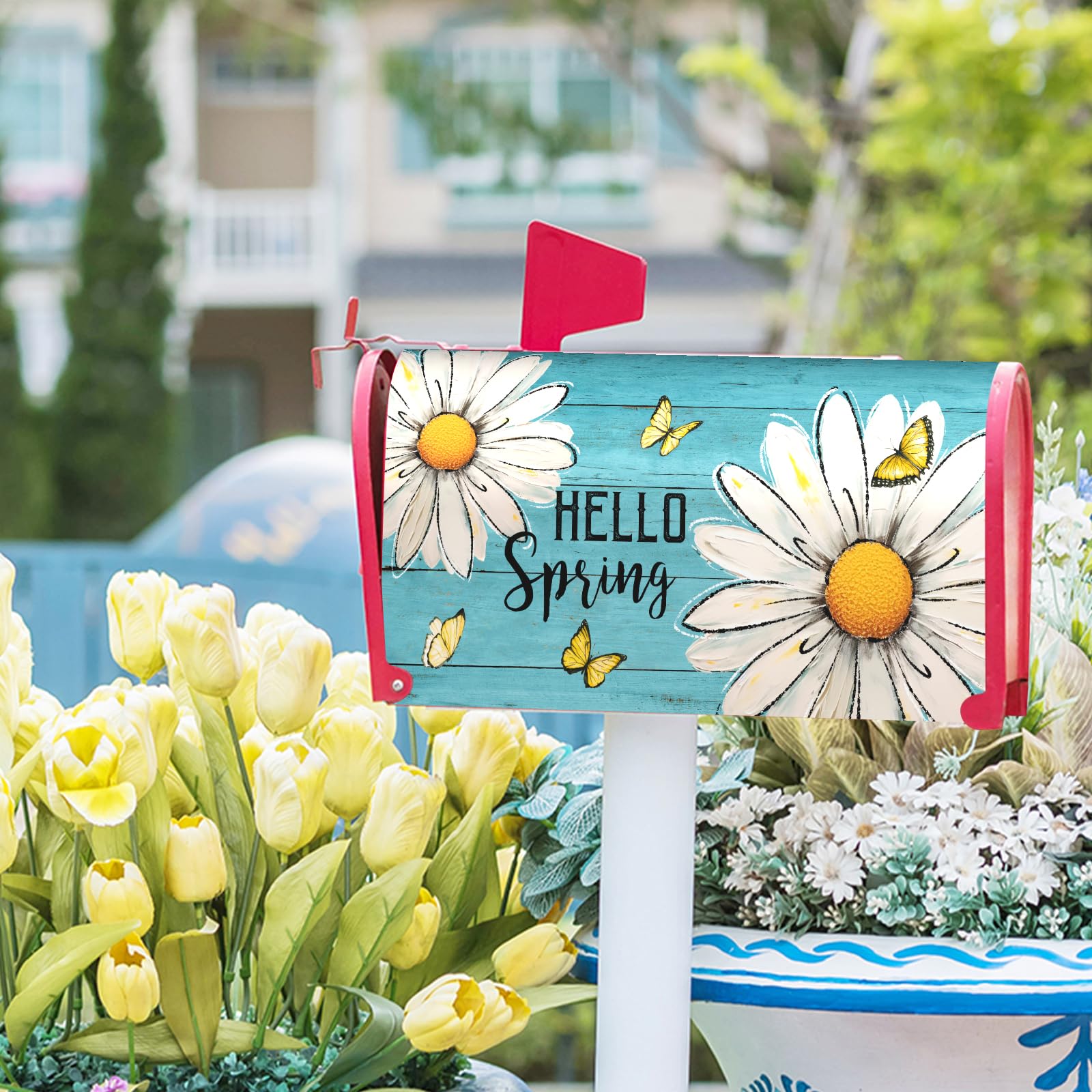 Miaoquhe easy-install mailbox cover fits standard sizes with magnets.